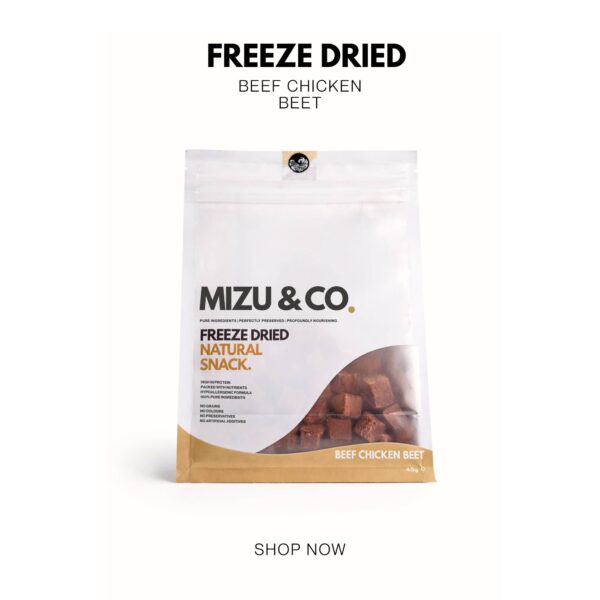 Freeze Dried Beef Chicken Beet Cubes - Mizu&Co.